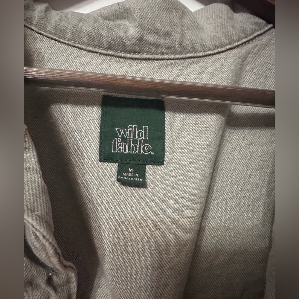 Wild Fable Light Gray Cropped Jean Jacket - Picture 2 of 4